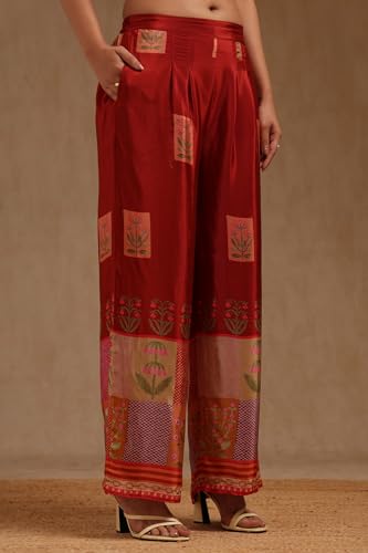 Soch Womens Multicolour Crepe Botanical Print Co-Ord Set