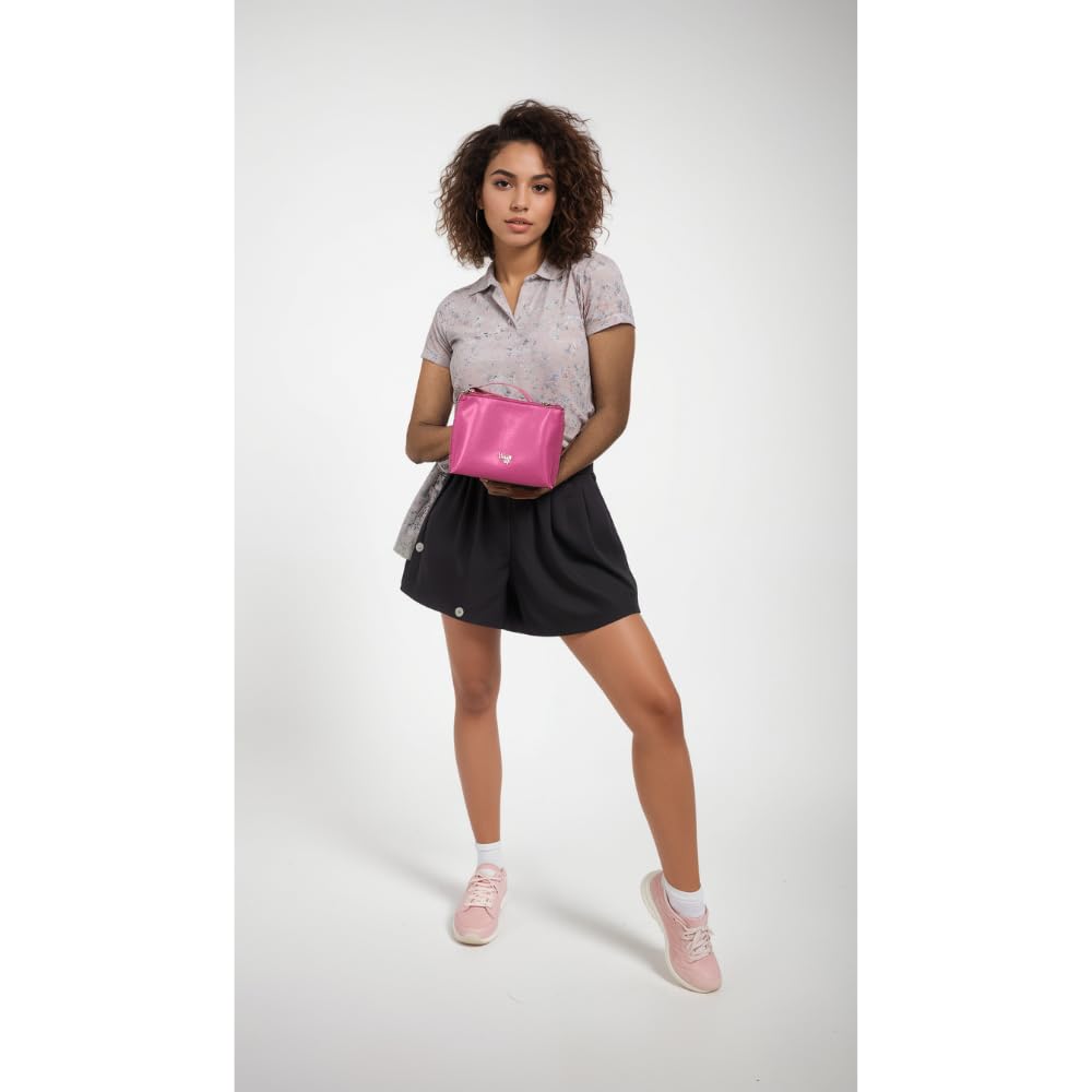 Baggit Women Pink Xxxs Size Hobo Sling Bag | Ladies Stylish Casual Cross Body Purse Handbag