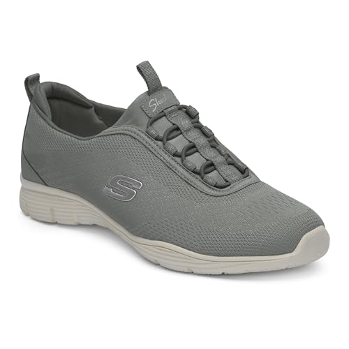 Skechers Womens Seager Grey Casual Slip On Shoe