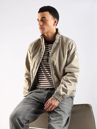 Solid Regular Fit Polyester Jacket