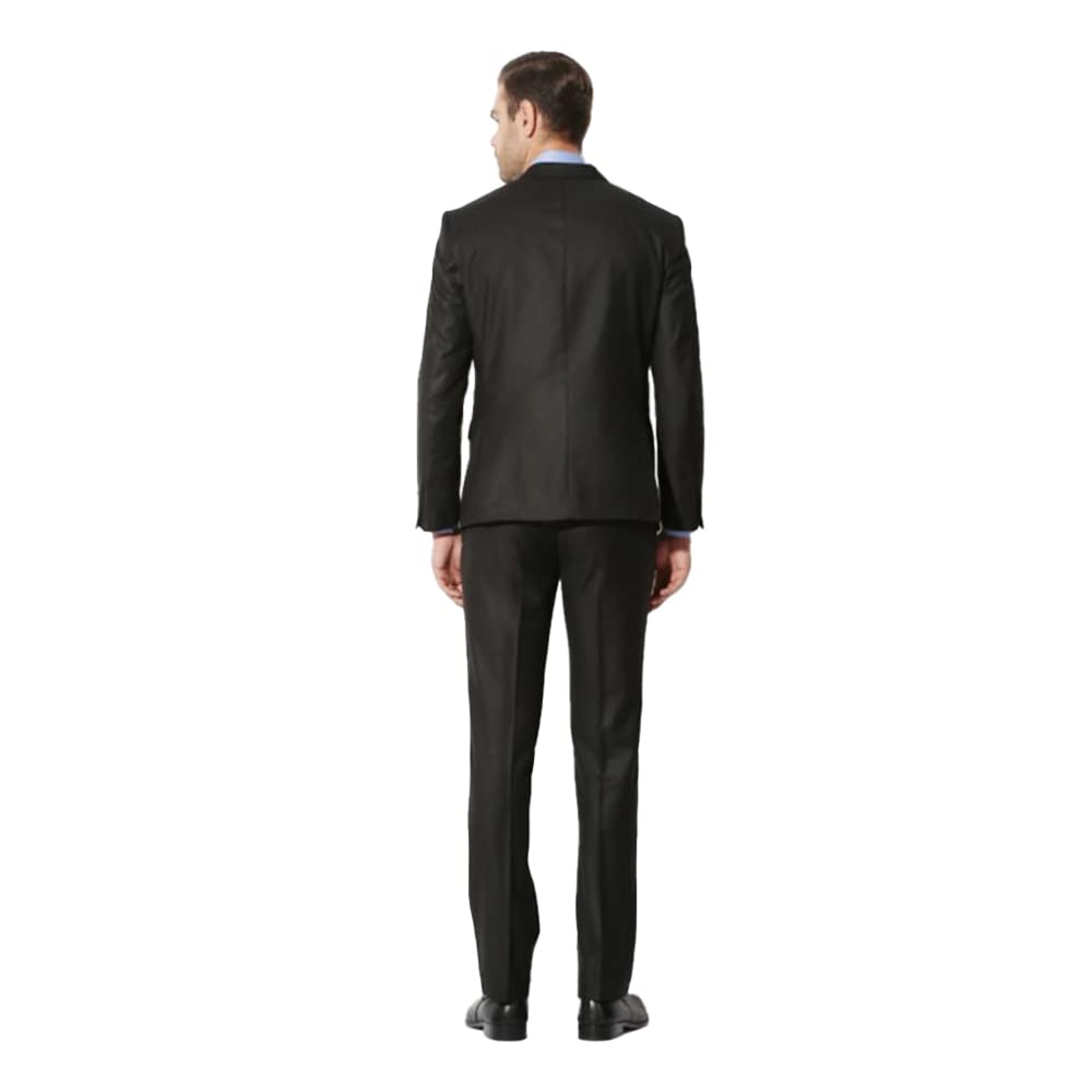 Van Heusen Men's Notch Lapel Slim fit Suit Jacket (VHSU1M76917_Black_46)