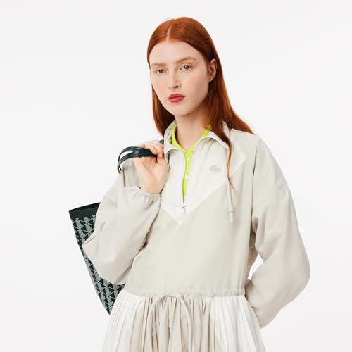 Lacoste Women's Polyester Modern Knee-Length Dress (EF3250_Hammam/Flour_1AQ_40)