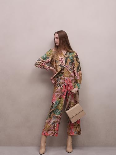 VERO MODA Women's Straight Fit High-Rise Multicolor Pants