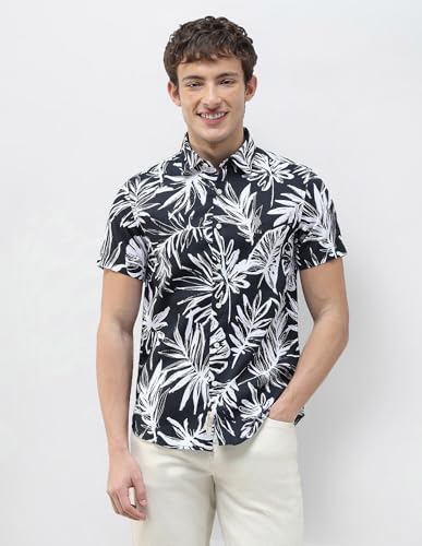 U.S. Polo Assn. Denim Co. Men's Regular Fit Tropical Printed Shirt