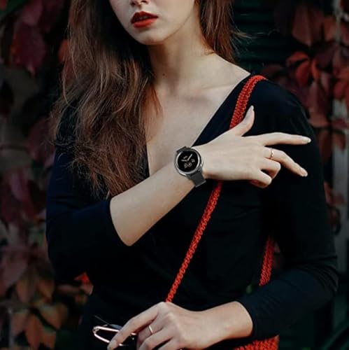 Zitel® Band Compatible with Garmin Forerunner 265, 255, 255 Music, Vivoactive 4 45mm, Venu 245 mm, Venu 3 45mm - 22mm Wide Quick Release Watch Band (Black)