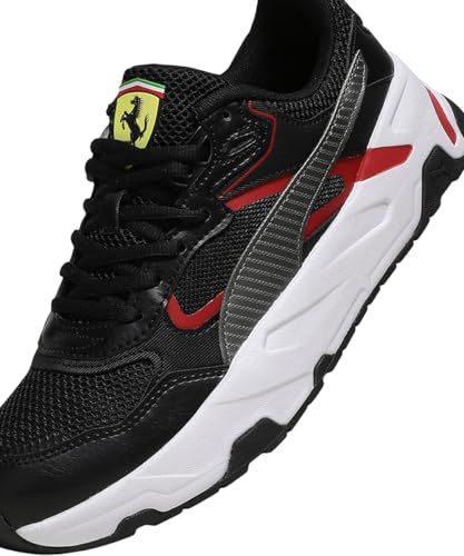 Puma | Scuderia Ferrari Trinity Men's Sneakers | Black-Aged Silver-Rosso Corsa | 8UK