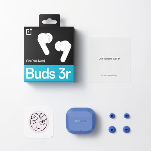 OnePlus Nord Buds 3r TWS Earbuds up to 54 Hours Playback, 2-mic Clear Calls, 3D Spatial Audio, AI Translation, 12.4mm Drivers, Dual-Device Connectivity, 47ms Low Latency - Aura Blue