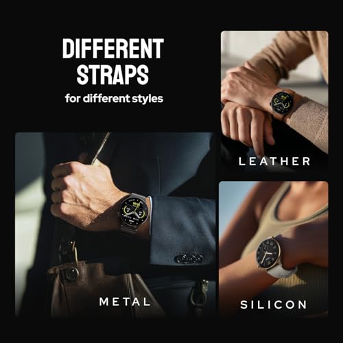 Noise Pro 6R 1.46" AMOLED Smart Watch, 1000 NITS, Powered by AI Pro, Built-in GPS, Strava Integration, Stainless Steel Dial, Video Watch Faces, 3ATM, Emergency SOS, TWS Connectivity-Chrome Black