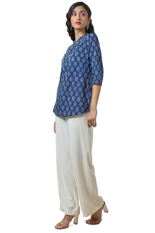 Soch Women's Regular Fit Tunic Shirt (CWA4TU30192A_Indigo