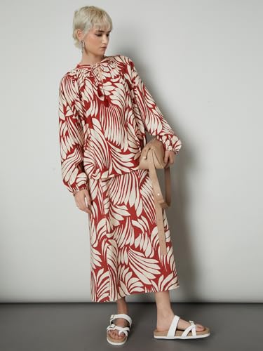 Max Women Printed Wrap Long Skirt (Multicolour_L)