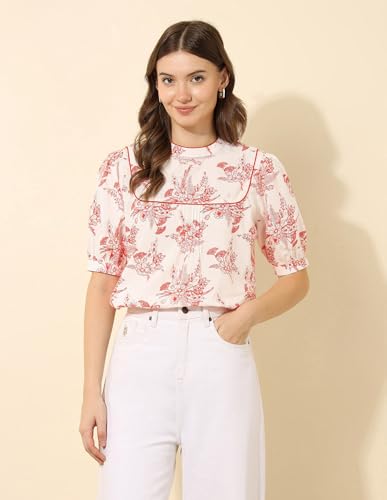 U.S. POLO ASSN. Floral Printed Top (UWSS25TOP249_Multi-Colour_S)