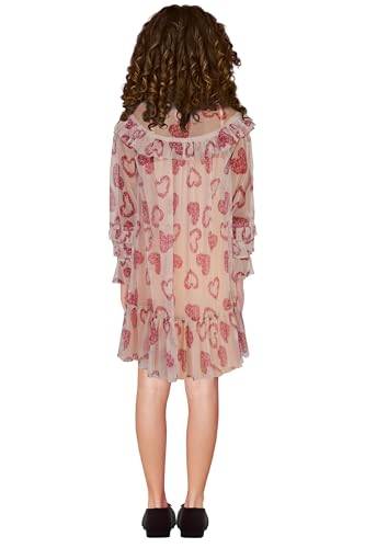 Allen Solly Girl's Cotton Modern Knee-Length Dress (AGDRORGFS76762_Peach