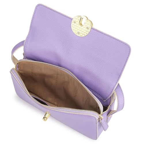 Da Milano Leather Sling Bag for Women - Purple (00176B)