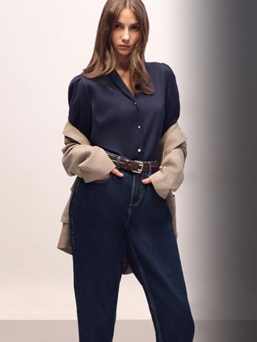 VERO MODA Women's Regular Fit Navy Shirt