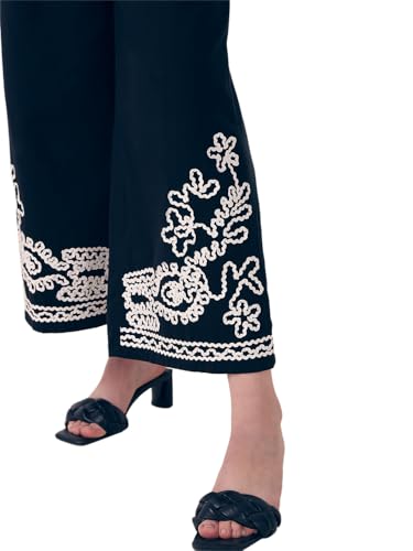 VERO MODA Women Straight Fit High-Rise Black Trouser