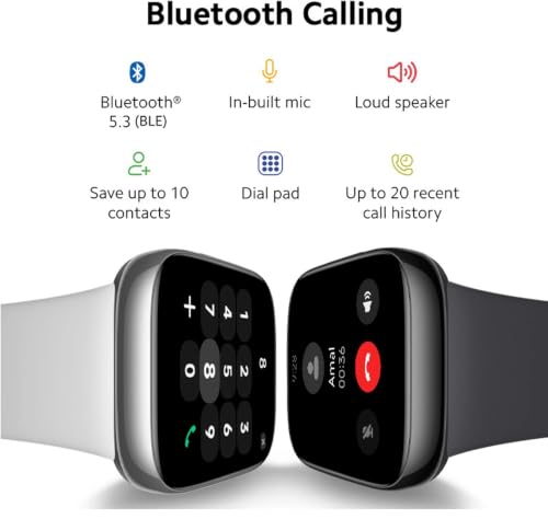 M I Watch 3 Active Bluetooth Calling 1.83" Screen, Upto 12 Days Battery Life Smartwatch