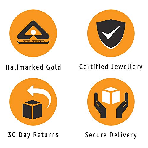 P.C. Chandra Jewellers 22k (916) Yellow Gold, American Diamond and American Diamond Ring for Women