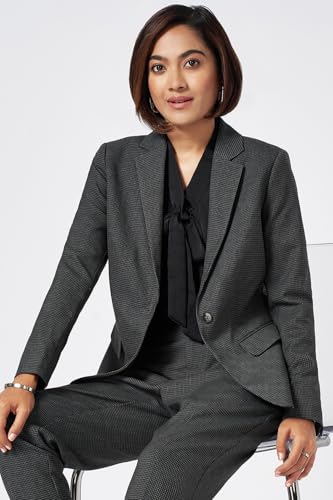 Annabelle by Pantaloons Women's Classic Blazer (110154664006_Medium Gray