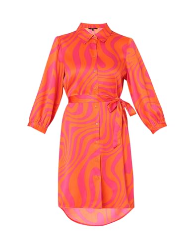 VERO MODA Women Abstract Print Orange Polyester Mini Length Regular Fit Dress