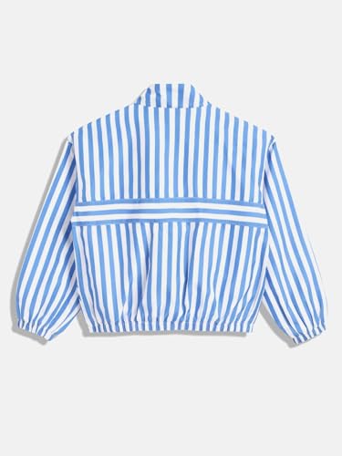 Tommy Hilfiger Girl's A-Line Coat (F25KROT001-2T_Blue Spell Stripes