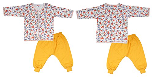 Fareto Unisex Cotton Clothing Set (Combo Pack-(2-7)-0-6 Months, Multi-Coloured, 0-6 Months) Multicolour