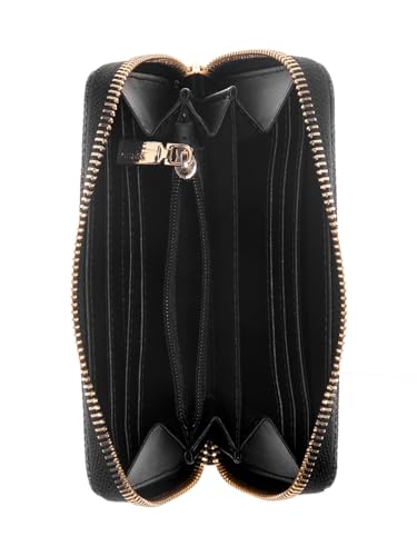 Guess Black Printed Gerty Medium Zip Around Wallet