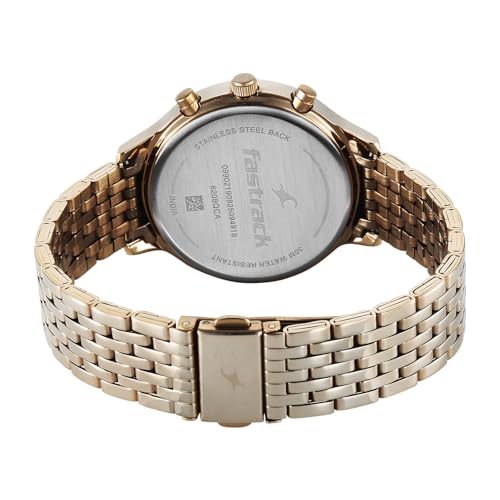 Fastrack Chrome K Quartz Analog with Grey Dial Titanium Stainless Steel Strap Watch for Women - 6208QM01