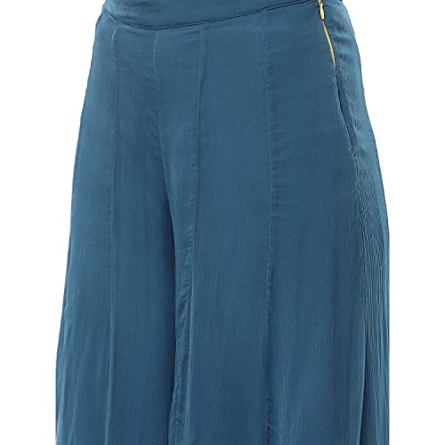 Rangriti Women's Ethnic Petrol Blue Ethnic Wear Two Piece Set (Size_M)