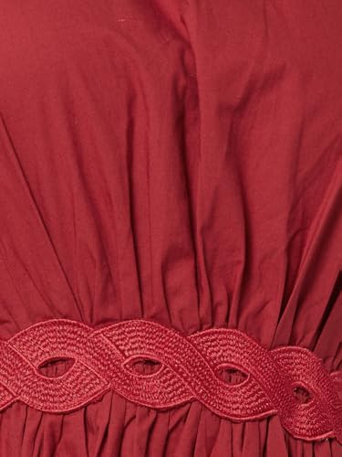 Max Women Solid A-line Dress (Red_L)