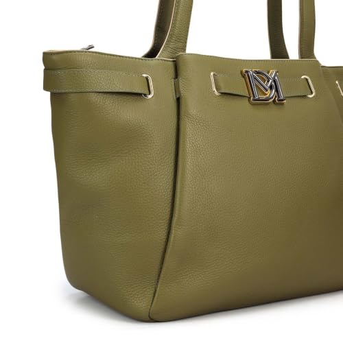 Da Milano Leather Satchel Bag for Women - Black (LB-02012)
