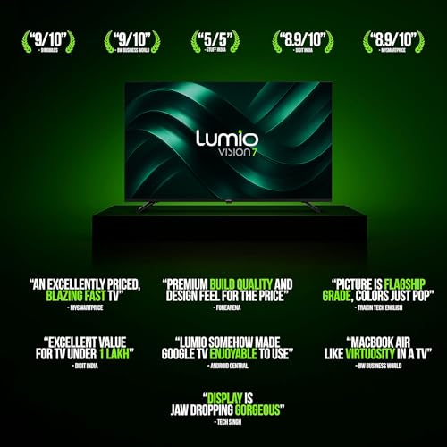 Lumio Vision 7 II 2026 109cm (43 inches) 4K Ultra HD Smart QLED Google TV FTW1-ADSK