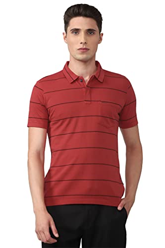 Van Heusen Men's Regular Fit Polo Shirt (VHKWVRGPA03847_Red M)