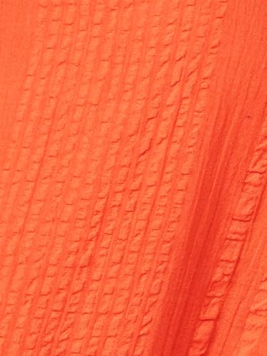 Max Kalki x Max Women Textured Asymmetric Dress (Orange_S)