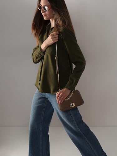 VERO MODA Womens Regular Fit Green Shirt