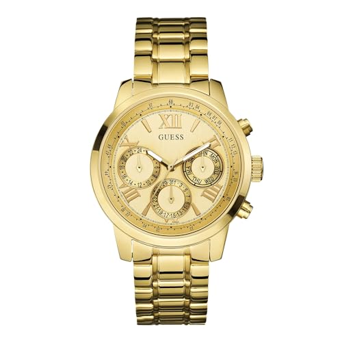 GUESS Women Round Gold Stainless Steel Analog Watch - U0330L1M