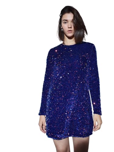 ONLY Women's Polyester Shift Mini Dress (15278822-Surf The Web_Surf