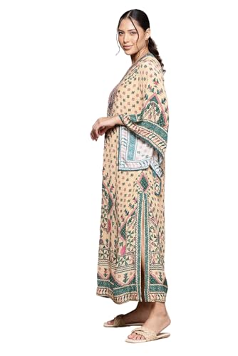 Ritu Kumar Beige Zinat Kaftan Dress