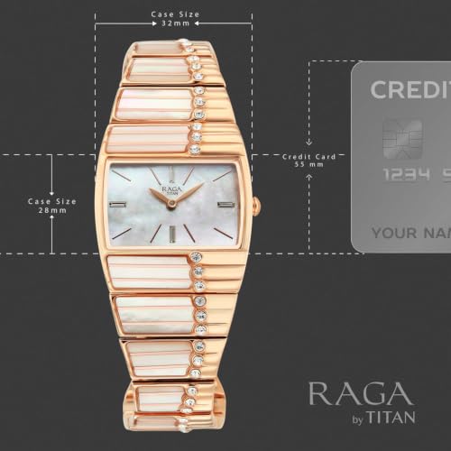 Titan Raga Women Power Pearls 2.0 Mother of Pearl Dial Watch - 2809WM01F