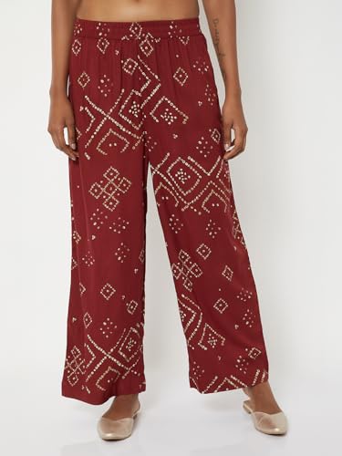 Max Women Printed Straight Kurta Set (Red_S)