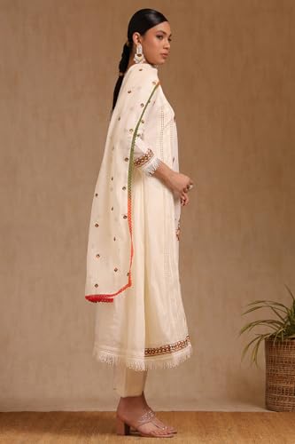 Soch Women's Cotton Salwar Suit Set (EWS5CD21992_Off White