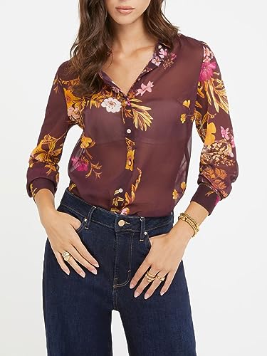 GUESS Clouis Women's Shirt – Bordeaux Model W3BH69WDW52 Synthetic, bordeaux, XS