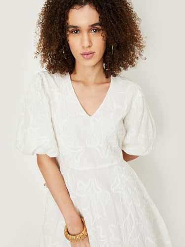 Max Women's Pure Cotton Modern Midi Dress (ST47004OFF White_Off