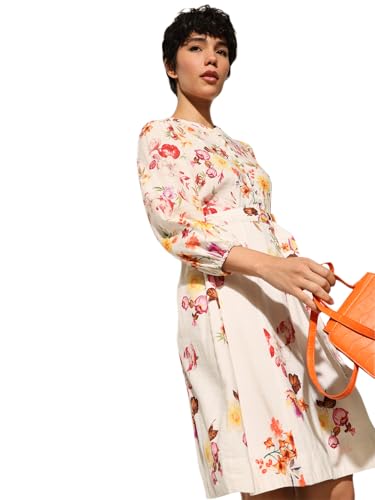 ONLY Women's Fit and Flare White Dress