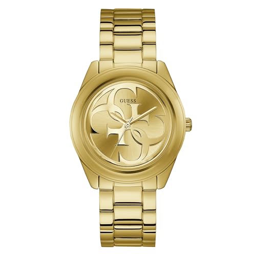 GUESS Women Round Champagne Stainless Steel Analog Watch - U1082L2M