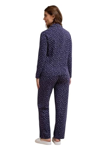 Amante Blue Printed Pure Cotton Women Night Suit