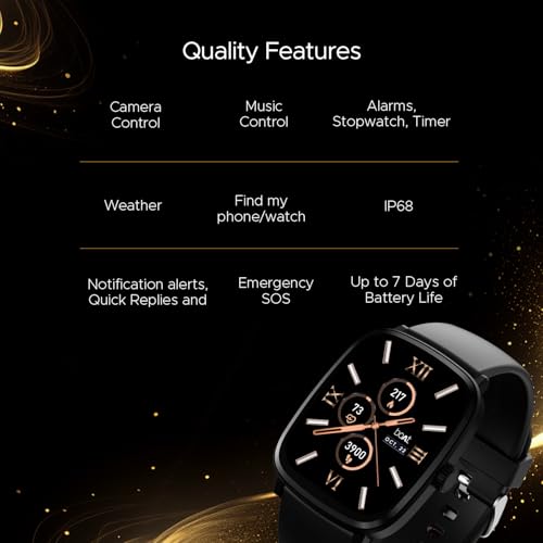boAt Ultima Regal w/ 2.01”(5.10 cm) Crystal-Clear AMOLED Display, 1000 NITS Brightness,Premium Metal Body, Functional Crown, 100+ Sports Modes, Fitness Smart Watch for Men & Women (Active Black)