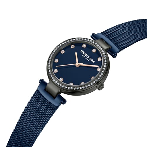 Kenneth Cole Quartz Analog Blue Dial Stainless Steel Strap Watch for Women