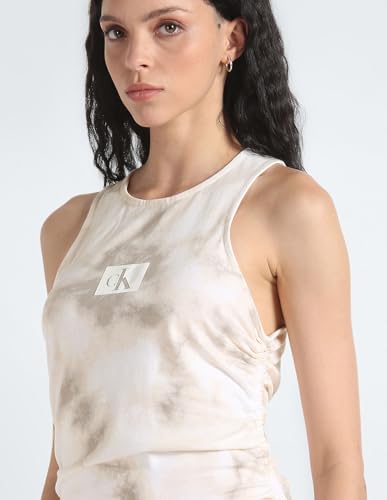 Calvin Klein Womens White Color Dress (L)