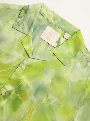 THE BEAR HOUSE Men's Abstract Printed Casual Shirt Green