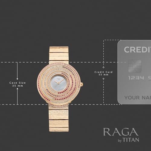 Titan Raga Glimmers Quartz White Round Dial Women's Watch | Water Resistant Watch | Watches for Women Analog - 95344WM01F